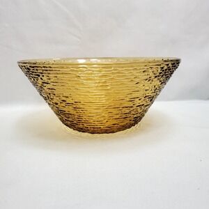Vintage - Anchor Hocking Soreno Glass Amber Large Serving Bowl- 11 1/2" STUNNING